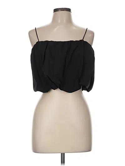 Pre-owned H&m Sleeveless Blouse In Black
