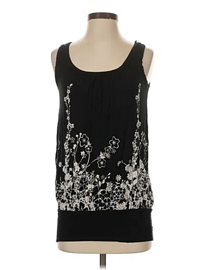 Pre-owned H&m Sleeveless Blouse In Black