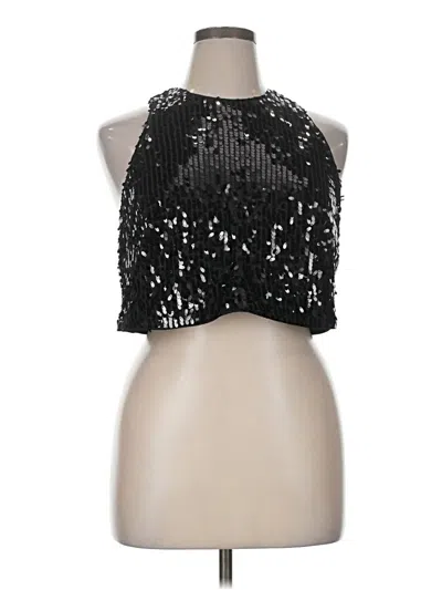 Pre-owned H&m Sleeveless Blouse In Black