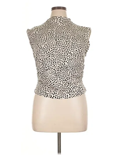 Pre-owned H&m Sleeveless Blouse In Black