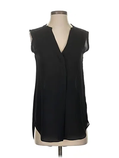Pre-owned H&m Sleeveless Blouse In Black