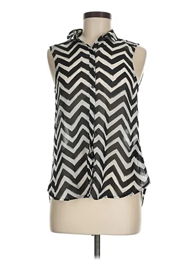 Pre-owned H&m Sleeveless Blouse In Black