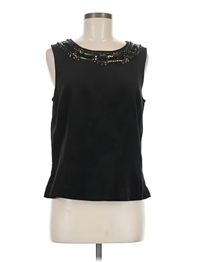 Pre-owned H&m Sleeveless Blouse In Black