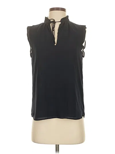Pre-owned H&m Sleeveless Blouse In Black
