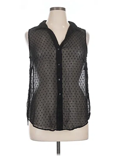 Pre-owned H&m Sleeveless Blouse In Black