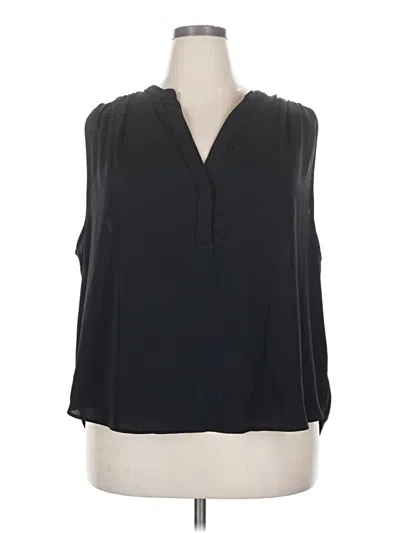 Pre-owned H&m Sleeveless Blouse In Black