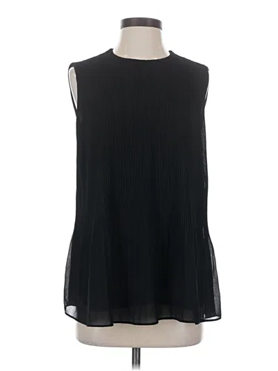Pre-owned H&m Sleeveless Blouse In Black