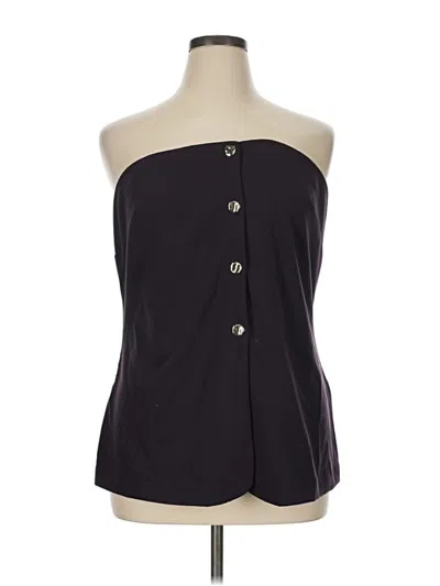 Pre-owned H&m Sleeveless Blouse In Black