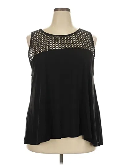 Pre-owned H&m Sleeveless Blouse In Black