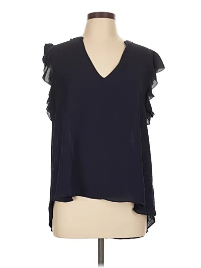 Pre-owned H&m Sleeveless Blouse In Black