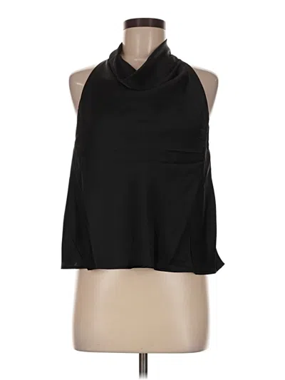Pre-owned H&m Sleeveless Blouse In Black