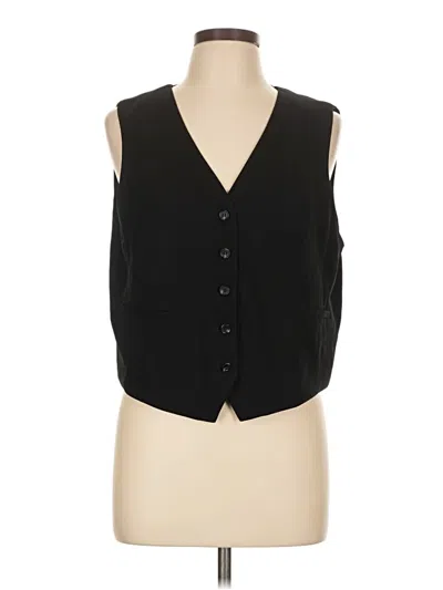 Pre-owned H&m Sleeveless Blouse In Black