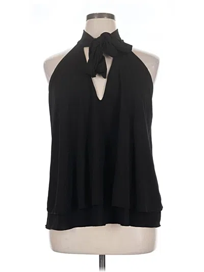 Pre-owned H&m Sleeveless Blouse In Black
