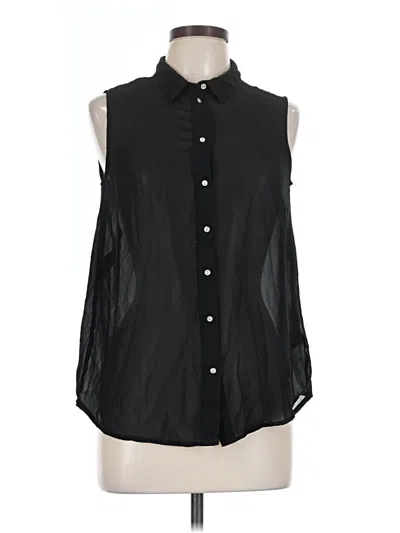 Pre-owned H&m Sleeveless Blouse In Black