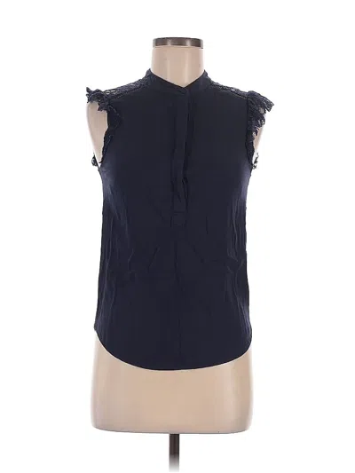 Pre-owned H&m Sleeveless Blouse In Blue