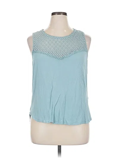 Pre-owned H&m Sleeveless Blouse In Blue