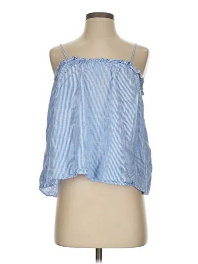 Pre-owned H&m Sleeveless Blouse In Blue