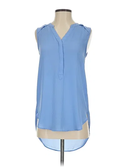 Pre-owned H&m Sleeveless Blouse In Blue
