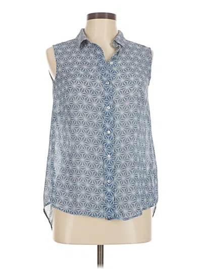 Pre-owned H&m Sleeveless Blouse In Blue