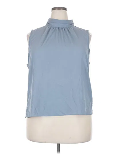 Pre-owned H&m Sleeveless Blouse In Blue
