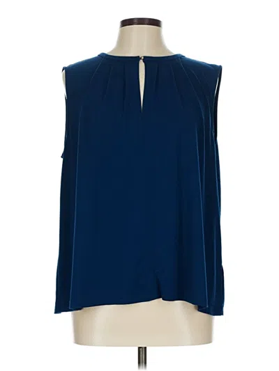 Pre-owned H&m Sleeveless Blouse In Blue