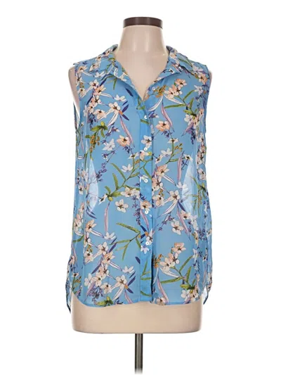 Pre-owned H&m Sleeveless Blouse In Blue
