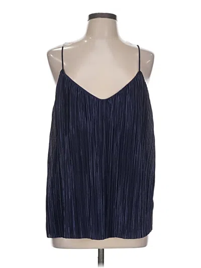 Pre-owned H&m Sleeveless Blouse In Blue