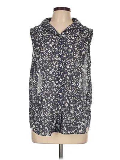 Pre-owned H&m Sleeveless Blouse In Blue