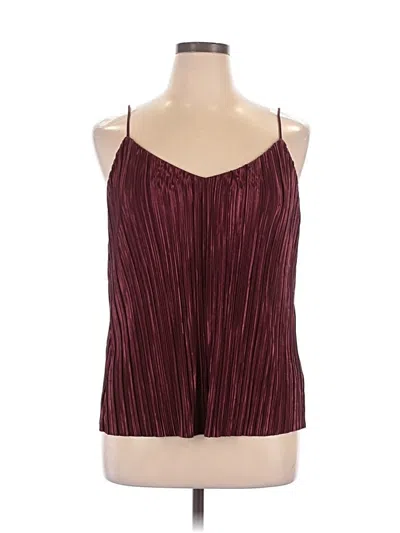 H&m Sleeveless Blouse In Burgundy