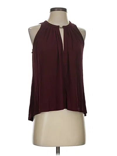 Pre-owned H&m Sleeveless Blouse In Burgundy