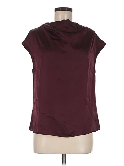 Pre-owned H&m Sleeveless Blouse In Burgundy