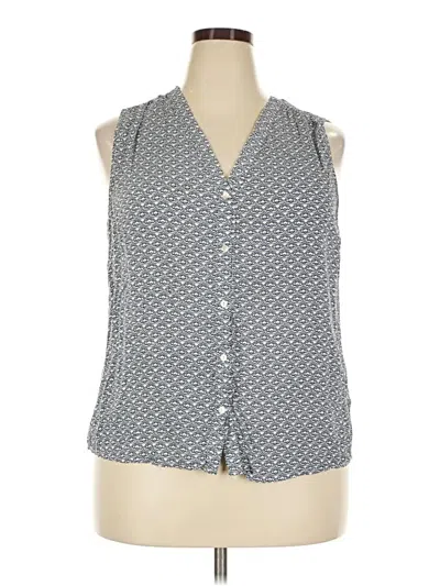 Pre-owned H&m Sleeveless Blouse In Gray