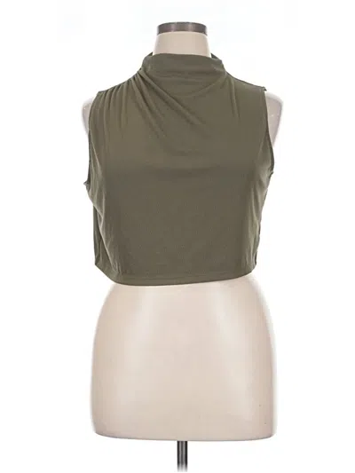 Pre-owned H&m Sleeveless Blouse In Green