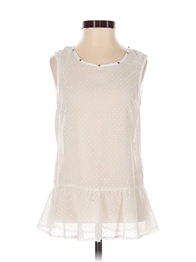 Pre-owned H&m Sleeveless Blouse In Ivory