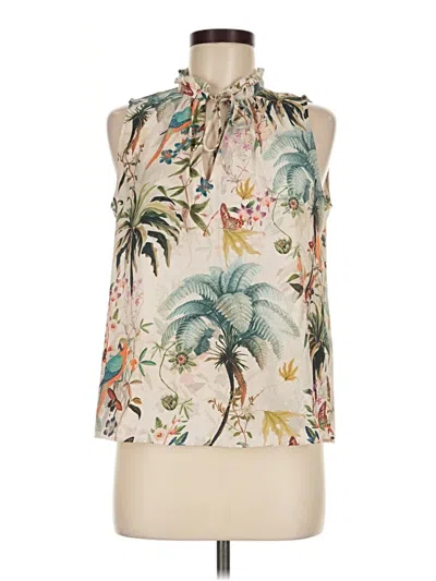 Pre-owned H&m Sleeveless Blouse In Ivory