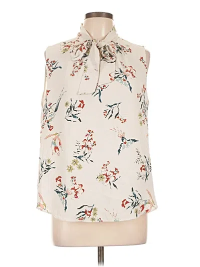 Pre-owned H&m Sleeveless Blouse In Ivory