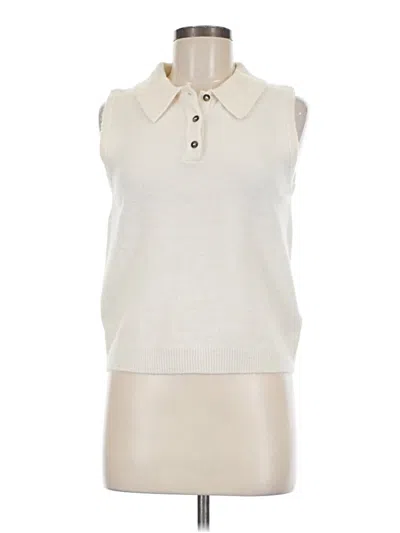 Pre-owned H&m Sleeveless Blouse In Ivory
