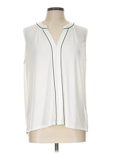 Pre-owned H&m Sleeveless Blouse In Ivory