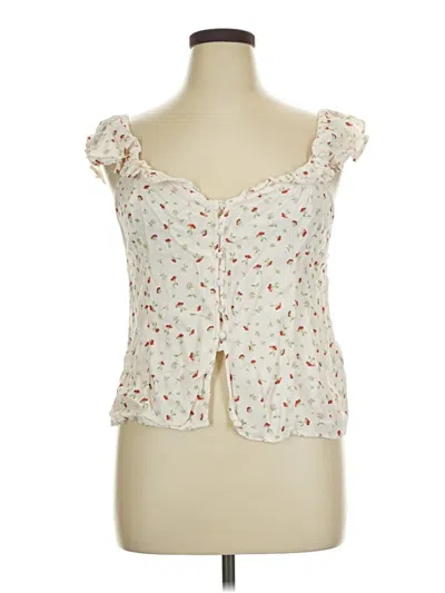Pre-owned H&m Sleeveless Blouse In Ivory