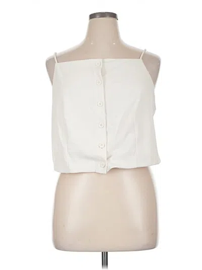 Pre-owned H&m Sleeveless Blouse In Ivory