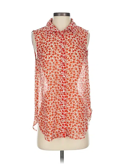 Pre-owned H&m Sleeveless Blouse In Orange
