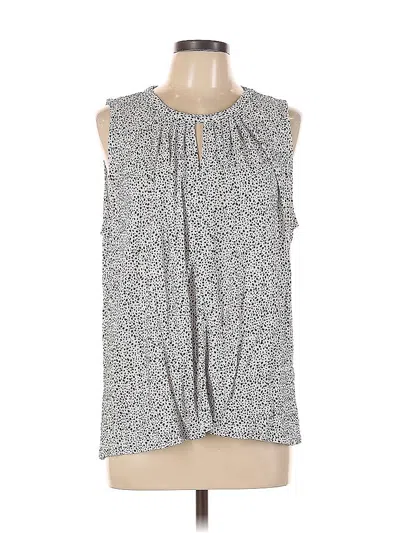 Pre-owned H&m Sleeveless Blouse In Silver