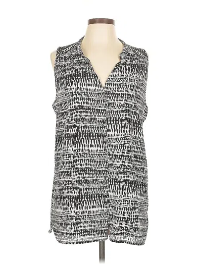 Pre-owned H&m Sleeveless Blouse In Silver