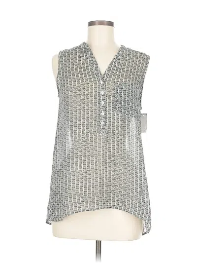 Pre-owned H&m Sleeveless Blouse In Silver