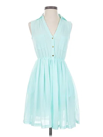 Pre-owned H&m Sleeveless Blouse In Teal