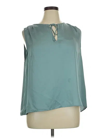 Pre-owned H&m Sleeveless Blouse In Teal