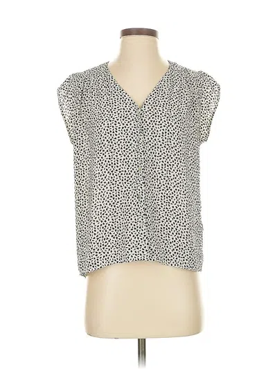 Pre-owned H&m Sleeveless Blouse In White
