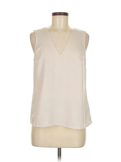 Pre-owned H&m Sleeveless Blouse In White