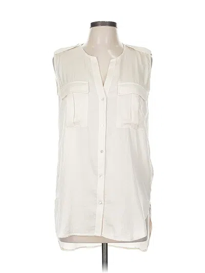 Pre-owned H&m Sleeveless Blouse In White