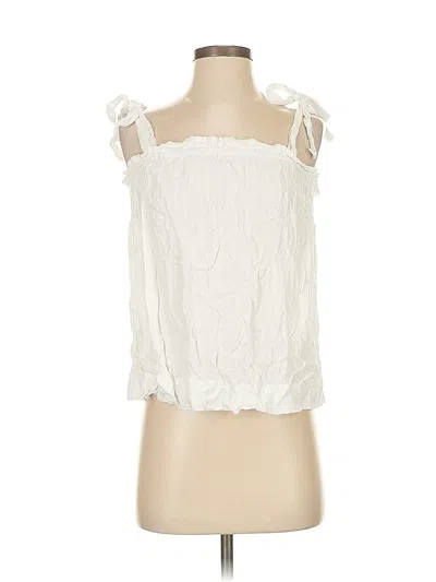 Pre-owned H&m Sleeveless Blouse In White